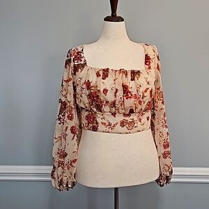 Cute Floral Crop Top